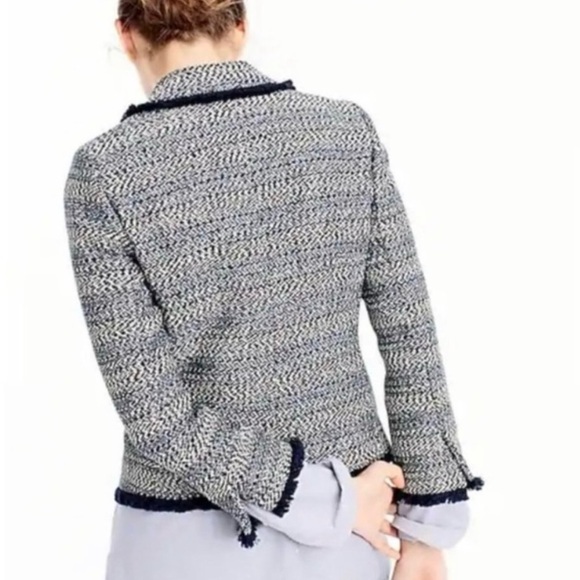 {J.Crew} Lady Jacket Tweed Boucle Fringe - Picture 2 of 8